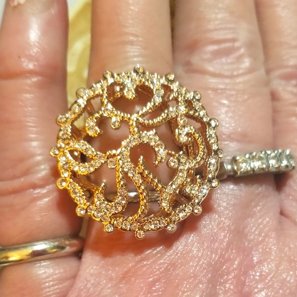 NWT DORIS PANOS 18k Rose Gold Plated Cocktail Ring - Picture 8 of 8